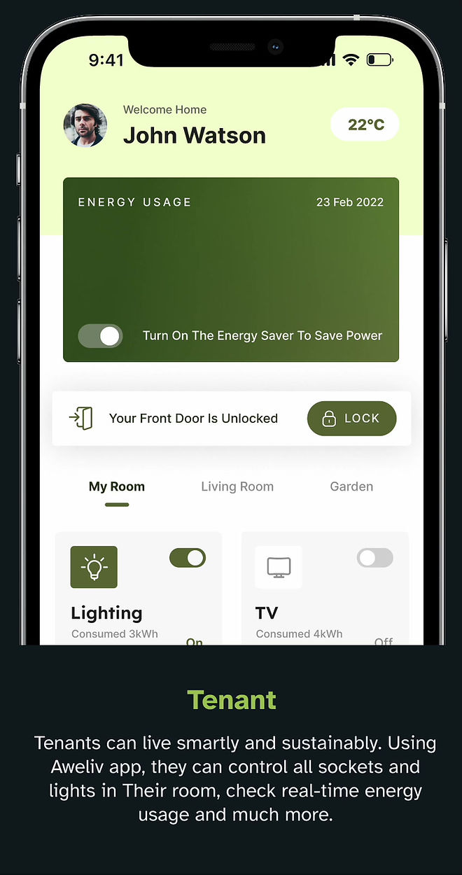 Landlord property monitoring dashboard